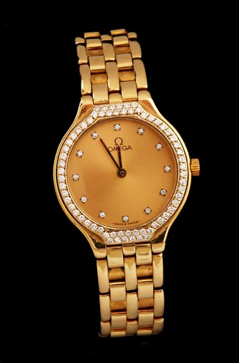 omega gold watches for women